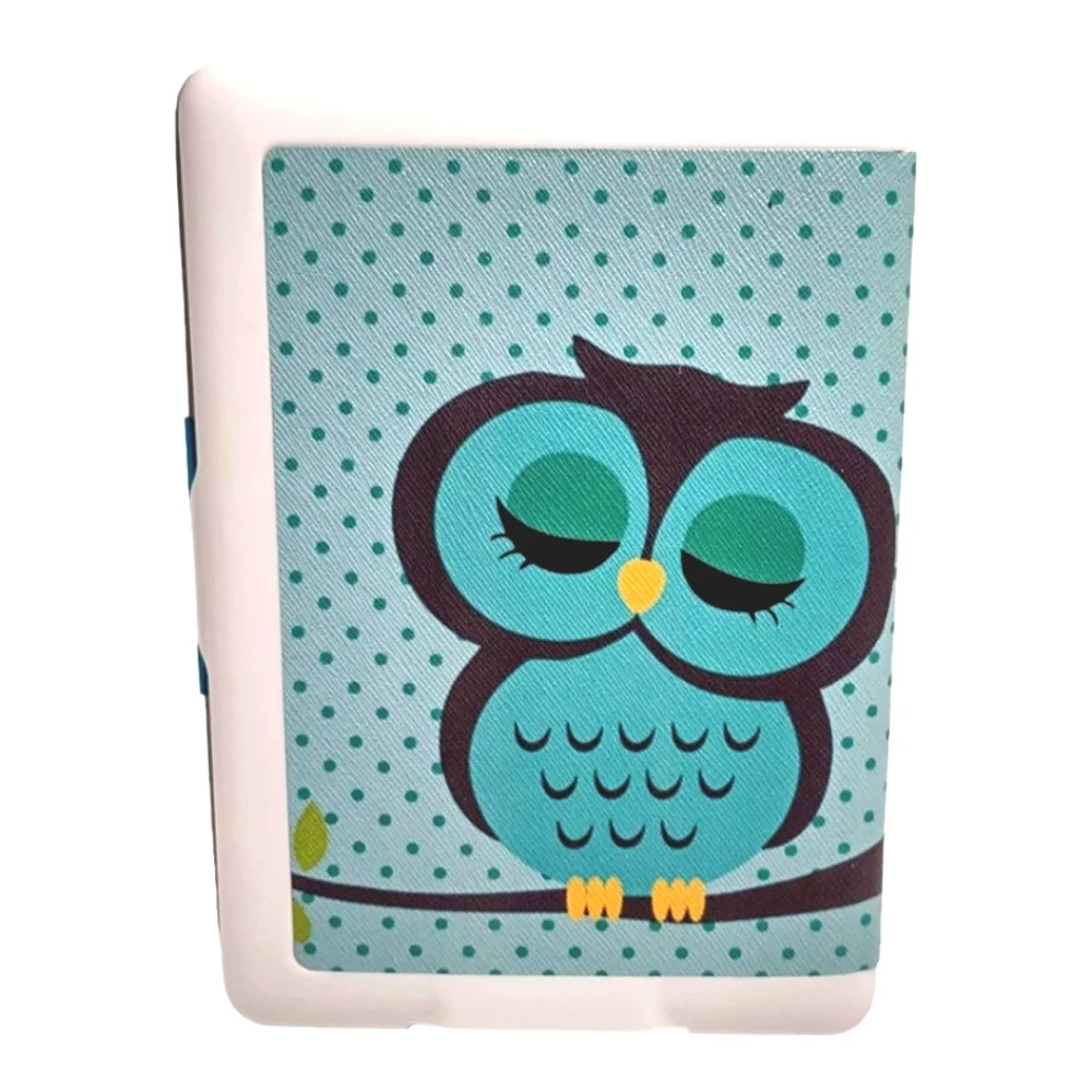 Slim PU Leather Case Owl Ebook Protector Cover Magnetic Close